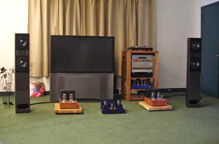 Test system - Here is a pair of EXTreme Adagio loudspeakers in process of break-in in on of our test-rigs.