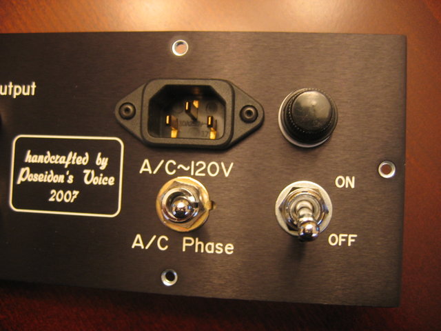 PV NOS-USB D/A Converter Rear panel - A/C socket & phase