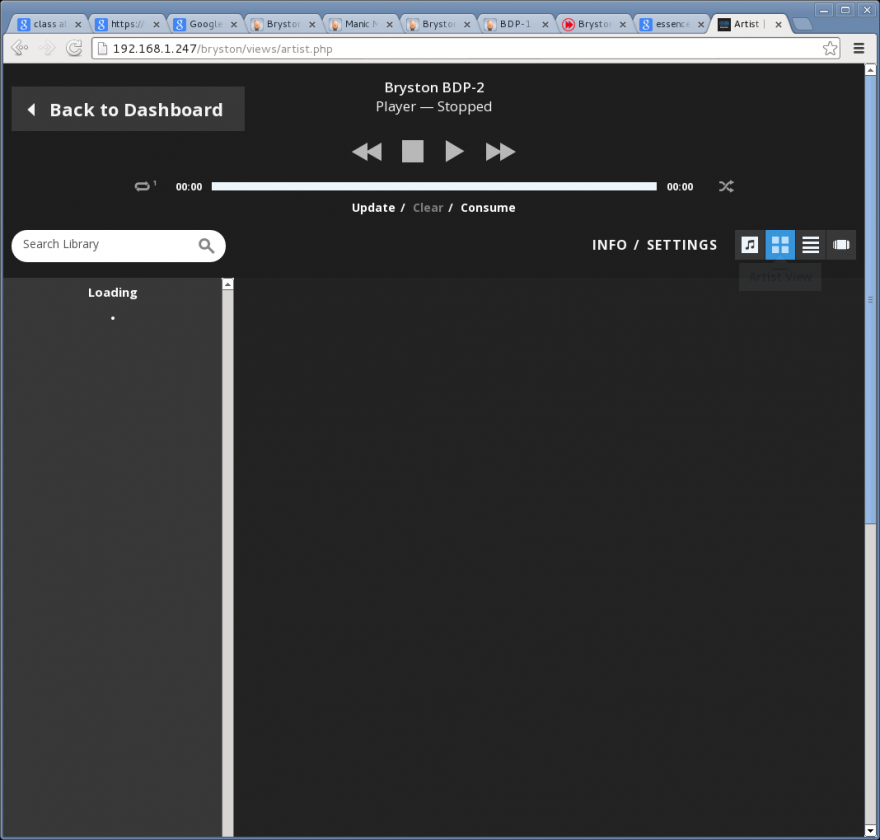 Artist | Bryston BDP - Google Chrome 
