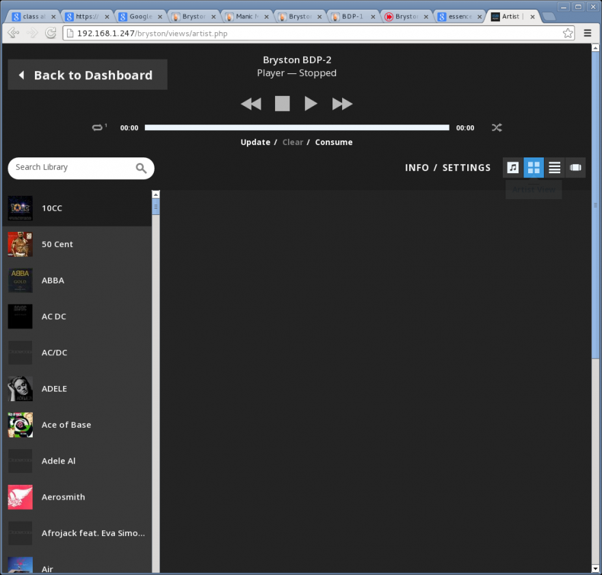 Artist | Bryston BDP - Google Chrome 