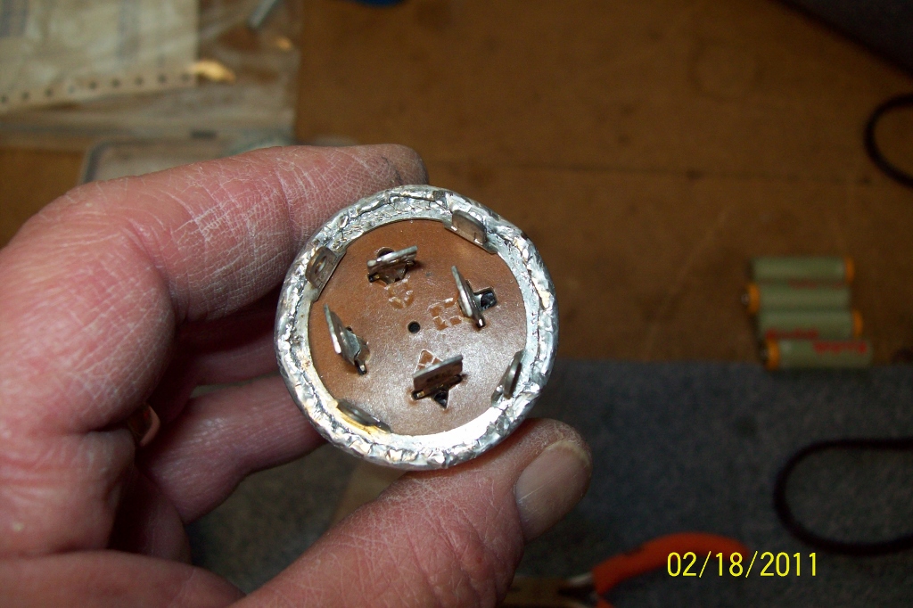 leads soldered, can crimped over. Ready for new label.