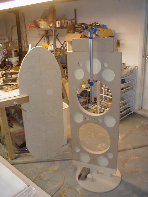 Baffle has 1 inch baltic birch ply core. 1/2 inch MDF drilled and attached to each side.