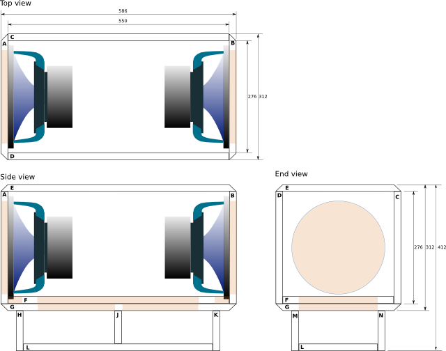 Cross-section views of dual opposed ACI SV10 sub