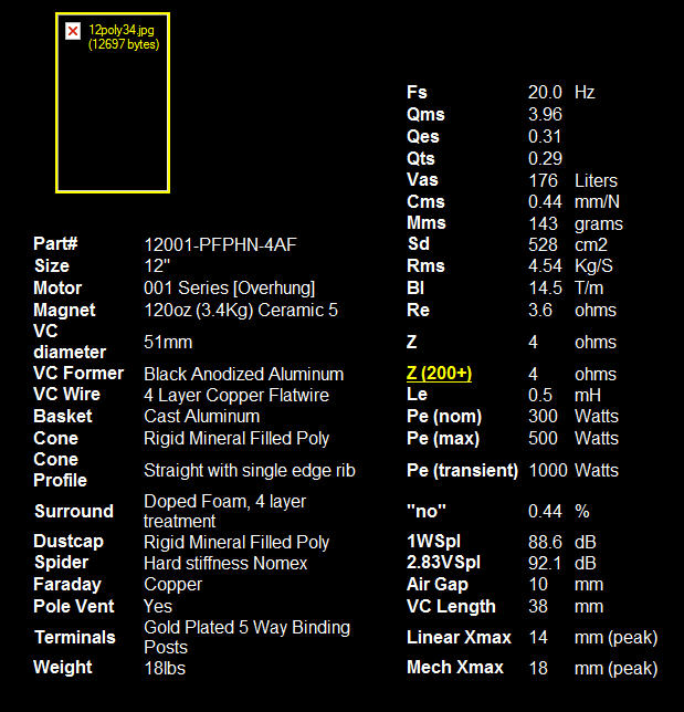 Lambda 12001-PFPHN-4AF Specs