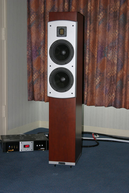 Adam Speakers Room - Accelerated Ribbon Technology (ART) tweeter based on Heil design. Bryston amplification and Marantz SACD player.