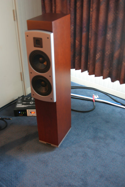 Adam Speakers Room - Accelerated Ribbon Technology (ART) tweeter based on Heil design. Bryston amplification and Marantz SACD player.