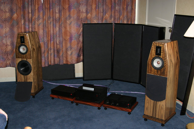 Audio by Van Alstine and Salk Speakers Room - HT3 speakers with AVA electronics, Squeezebox via AVA DAC.