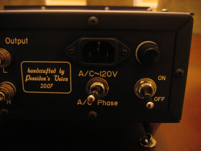 Poseidons Voice NOS-USB DAC rear ac panel