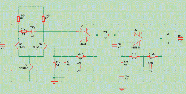 Rotel RQ970BX phonostage, transistor types differ, PSU is two emitter followers