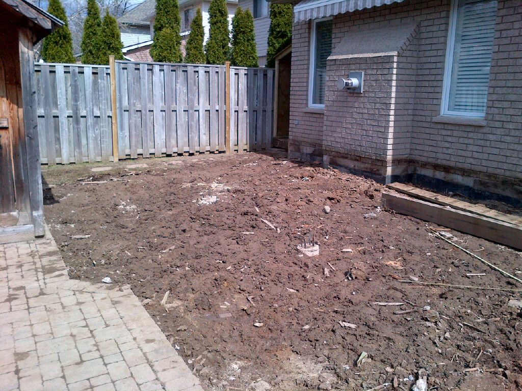 backyard demo done