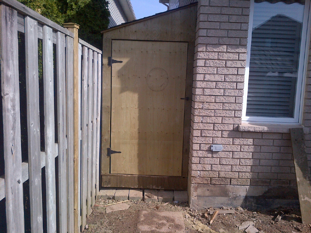 temp shed door