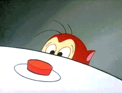 Stimpy-presses-shiny-red-button-animated