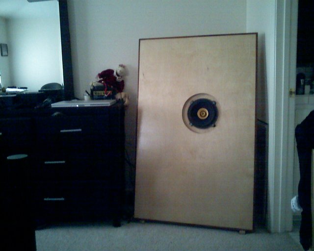 Open Baffle - Fertin 20EX - Open Baffle 33.5" x 50" , made with two 3/4" layered birch ply(front and back). A center layer has strips of 1/2" ply, and is packed with sand. Each baffle weighs about 90lbs without the drivers. Spectacular detail, sound-stage, accuracy, attack and music.