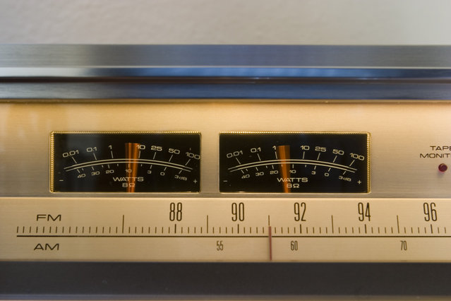 Pioneer SX-780 - Meters close up